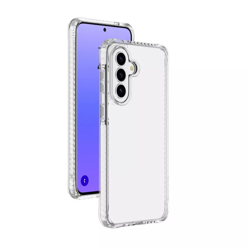 Cellularline Ultra Strong - Galaxy A37 ülikaitselise läbipaistva ümbrisega põrutust summutavate servadega ja integreeritud õhukambritega, mis on loodud tagama maksimaalse kaitse juhuslike kukkumiste korral.