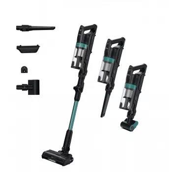 Hoover HF1P10PX 011 akutoitega kepptolmuimeja Kuiv Vaht, Mikrofiiber Kotita 0,7 L 165 W Must, türkiissinine 22 Ah