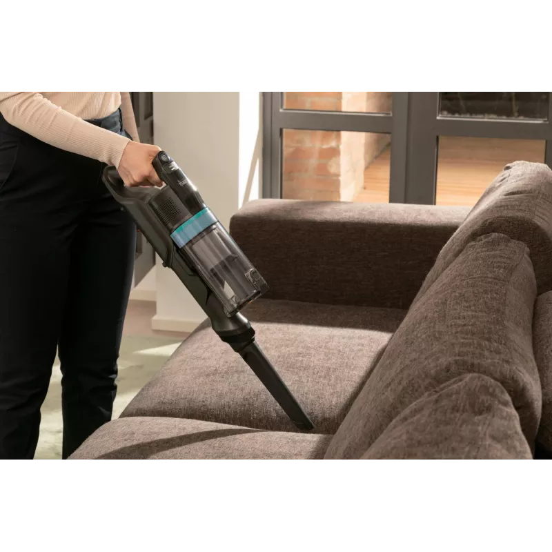 Hoover HF1P10PX 011 akutoitega kepptolmuimeja Kuiv Vaht, Mikrofiiber Kotita 0,7 L 165 W Must, türkiissinine 22 Ah