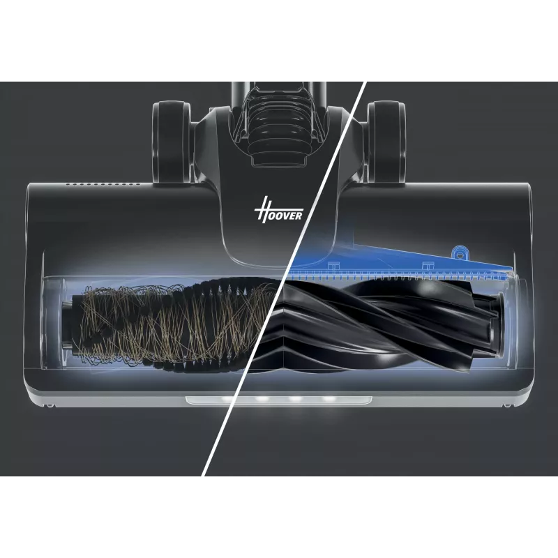 Hoover HF1P10PX 011 akutoitega kepptolmuimeja Kuiv Vaht, Mikrofiiber Kotita 0,7 L 165 W Must, türkiissinine 22 Ah