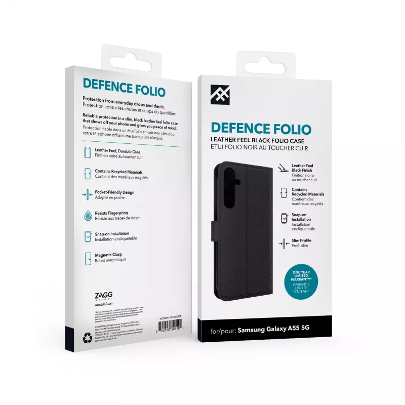 IFROGZ Defence Folio mobiiltelefoni ümbris 16,8 cm (6,6 tolli) Must