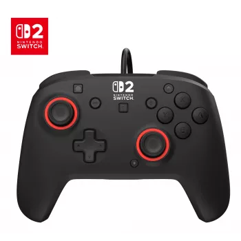 Juhtmega mängukontroller Turtle Beach Rematch Nintendo Switch 2 jaoks — USB‑C, 3 m kaabel, tagumine nupp, D‑pad, must