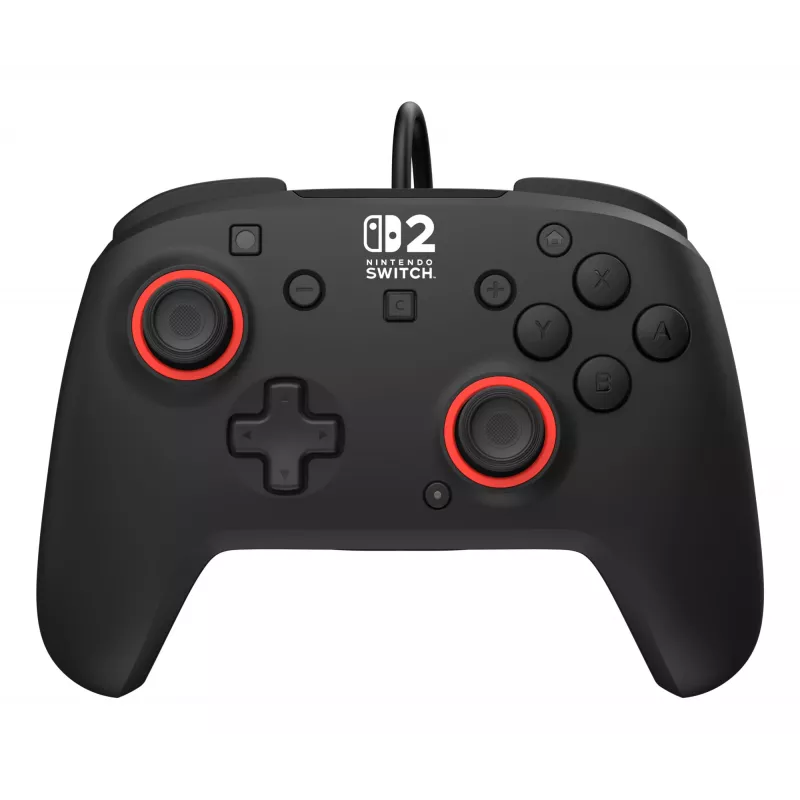 Juhtmega mängukontroller Turtle Beach Rematch Nintendo Switch 2 jaoks — USB‑C, 3 m kaabel, tagumine nupp, D‑pad, must