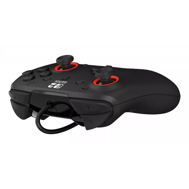 Juhtmega mängukontroller Turtle Beach Rematch Nintendo Switch 2 jaoks — USB‑C, 3 m kaabel, tagumine nupp, D‑pad, must