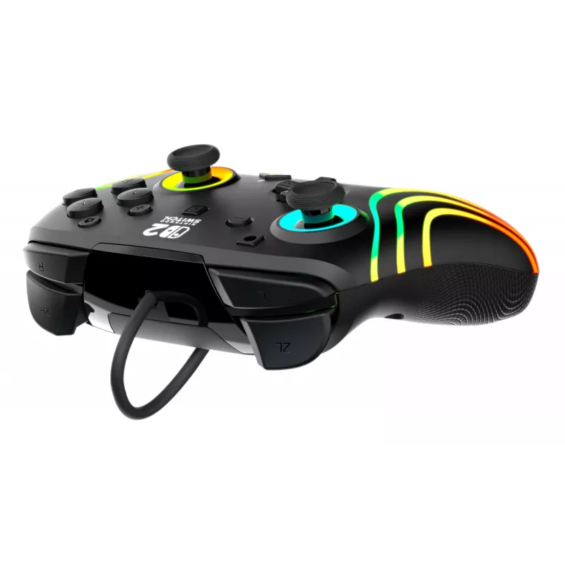 Mängupult Turtle Beach Afterglow Wave Must juhtmega RGB-kontroller Nintendo Switch / Switch 2 jaoks, USB-C, 3 m kaabel