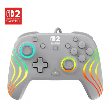 Juhtmega RGB mängukontroller Turtle Beach Afterglow Wave hall — USB‑C, 3 m kaabel, Nintendo Switch / Switch 2 / Switch OLED jaoks