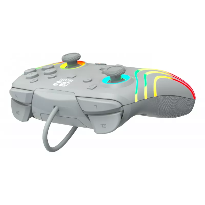 Juhtmega RGB mängukontroller Turtle Beach Afterglow Wave hall — USB‑C, 3 m kaabel, Nintendo Switch / Switch 2 / Switch OLED jaoks