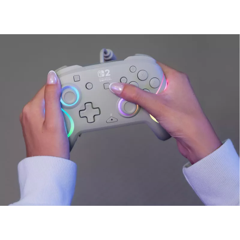 Juhtmega RGB mängukontroller Turtle Beach Afterglow Wave hall — USB‑C, 3 m kaabel, Nintendo Switch / Switch 2 / Switch OLED jaoks