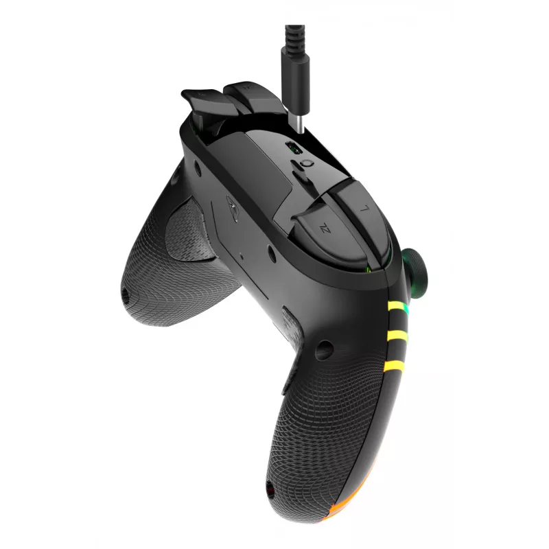 Juhtmeta RGB-mängukontroller Turtle Beach Afterglow Wave Must Nintendo Switch 2 jaoks — Bluetooth/USB-C, sisseehitatud aku 20 h, 3 m kaabel