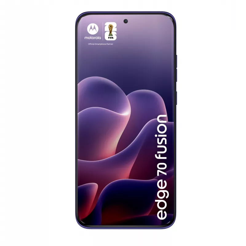 Nutitelefon Motorola edge 70 fusion — Snapdragon 7s Gen 3, 8 GB muutmälu, 256 GB, 6.78-tolline OLED, 50 MP topeltkaamera, 5G, Android 16, 5200 mAh, violetne