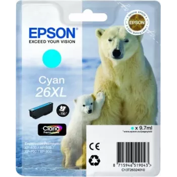 Epson Jääkaru üksikpakend tsüaan 26XL Claria Premium tint