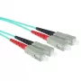 ACT 1 meeter LSZH Multimode 50/125 OM3 fiiberoptiline patch-kaabel duplex SC-pistikutega