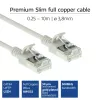 ACT Hall 3 m LSZH U/FTP CAT6A andmekeskuse õhuke ühenduskaabel konksuvaba RJ45 pistikutega