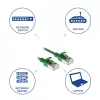 ACT roheline 2 meetrit LSZH U/FTP CAT6A andmekeskuse õhuke paigakaabel RJ45-pistikutega