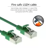 ACT roheline 2 meetrit LSZH U/FTP CAT6A andmekeskuse õhuke paigakaabel RJ45-pistikutega