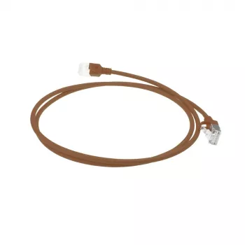 ACT Brown 1,5 m LSZH U/FTP CAT6A andmekeskuse õhuke ühenduskaabel takistuseta RJ45 pistikutega