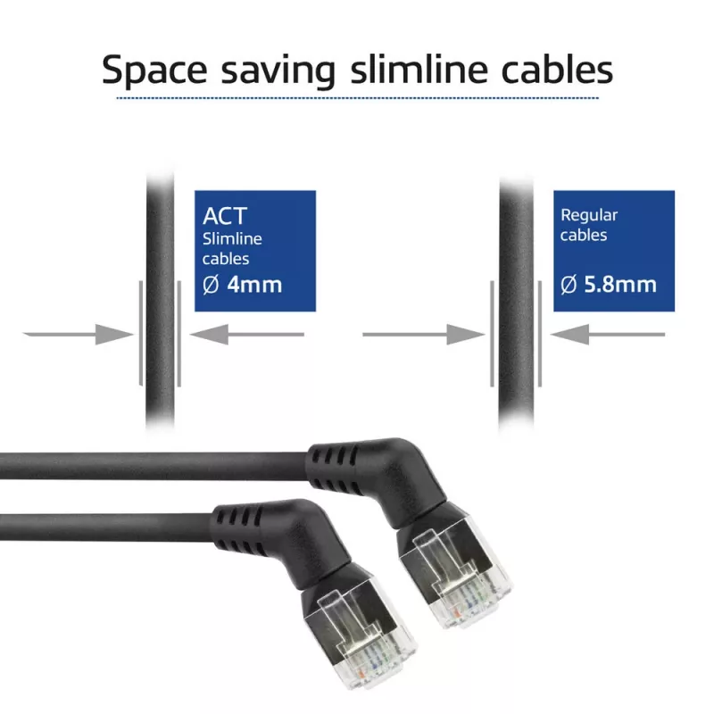 Võrgukaabel ACT DD1901 Cat6 U/FTP (STP) 1 m RJ-45 Must