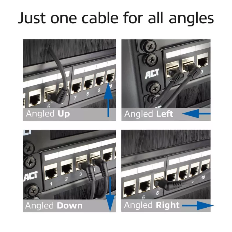 Võrgukaabel ACT DD1901 Cat6 U/FTP (STP) 1 m RJ-45 Must