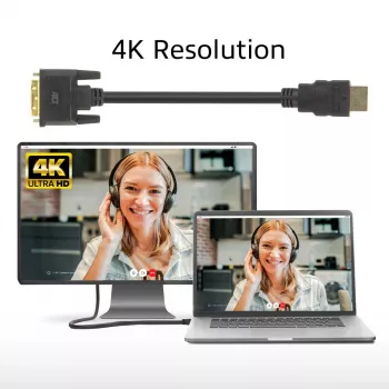 ACT AK3737 videokaabli adapter 5 m HDMI-tüüp A (Standard) DVI-D Must