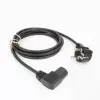 ACT Powercord toitejuhe pistikuga CEE7/7 isane (nurgaga) - C15 (vasakule nurgaga) IEC60320 must 1 m