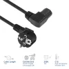 ACT toitejuhe võrgupistik CEE7/7 isane (nurgaga) - C15 (nurgaga vasakul) IEC60320 must 1,5 m