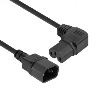 ACT toitejuhe C14 – C15 (paremale nurga all) IEC60320 must 0,6 m