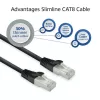 ACT FB8125 võrgukaabel Must 0,25 m Cat8 U/FTP (STP)