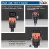 ACT toitejuhe C14 IEC Lock+ kahepoolne lukustus - C15 IEC Lock+ must 1 m, PC3868