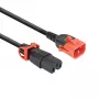 ACT toitejuhe C14 IEC Lock+ Dual Locking - C15 IEC Lock+ must 3 m, PC3876