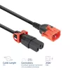 ACT toitejuhe C14 IEC Lock+ Dual Locking - C15 IEC Lock+ must 3 m, PC3876