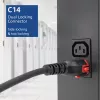 ACT toitejuhe C14 IEC Lock+ Dual Locking - C15 IEC Lock+ must 3 m, PC3876