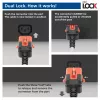 ACT Powercord C14 IEC Lock+ kahekordne lukustus - C15 IEC Lock+ valge 3 m, PC3879