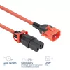 ACT toitejuhe C14 IEC Lock+ Dual Locking - C15 IEC Lock+ punane 1 m, PC3869
