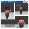 ACT toitejuhe C14 IEC Lock+ Dual Locking - C15 IEC Lock+ punane 1 m, PC3869