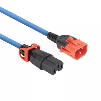ACT toitekaabel C14 IEC Lock+ Dual Locking - C15 IEC Lock+ sinine 2 m, PC3874