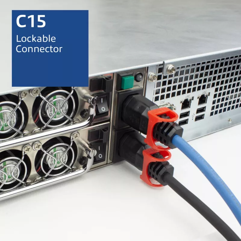ACT toitekaabel C14 IEC Lock+ Dual Locking - C15 IEC Lock+ sinine 2 m, PC3874