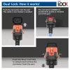 ACT toitekaabel C14 IEC Lock+ Dual Locking - C15 IEC Lock+ sinine 2 m, PC3874