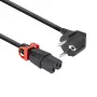ACT toitejuhe CEE 7/7 isane (nurkne) - C15 IEC Lock+ must 2 m, EL604S
