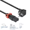 ACT toitejuhe CEE 7/7 isane (nurkne) - C15 IEC Lock+ must 2 m, EL604S