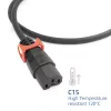 ACT toitejuhe CEE 7/7 isane (nurkne) - C15 IEC Lock+ must 2 m, EL604S