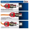ACT toitejuhe CEE 7/7 isane (nurkne) - C15 IEC Lock+ must 2 m, EL604S