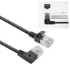 ACT must 5 m U/FTP CAT6A LSZH õhuke ühenduskaabel, RJ45-pistikud 90° paremale nurga all otse