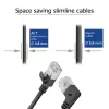 ACT must 5 m U/FTP CAT6A LSZH õhuke ühenduskaabel, RJ45-pistikud 90° paremale nurga all otse