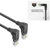 ACT must 3 meetrit U/UTP CAT6A LSZH õhuke ühenduskaabel RJ45 pistikutega 90° allapoole - 90° allapoole