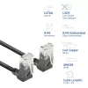 ACT must 0,25 meetrit U/UTP CAT6A LSZH õhuke patch-kaabel RJ45 pistikutega 90° üles nurga all kuni 90° üles nurga all