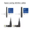 ACT must 0,25 meetrit U/UTP CAT6A LSZH õhuke patch-kaabel RJ45 pistikutega 90° üles nurga all kuni 90° üles nurga all