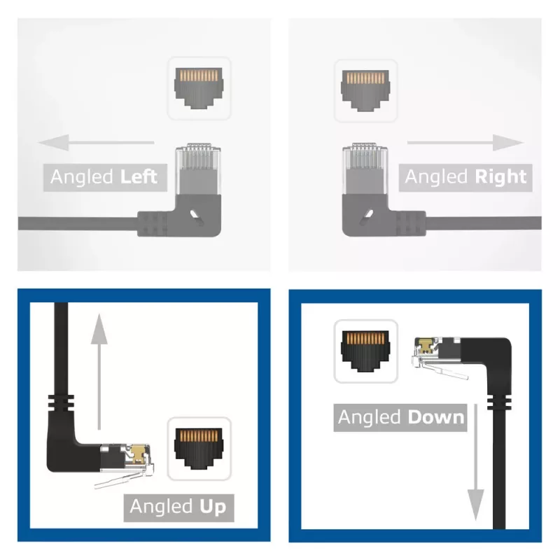 Võrgukaabel ACT DD7905 Cat6a U/UTP 5 m Must RJ-45