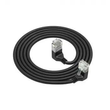 Võrgukaabel ACT DD7952 Cat6a U/UTP Must 0,25 m RJ-45 pistikutega, kullatud kontaktidega