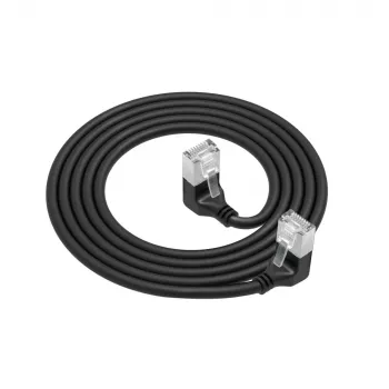 ACT DA5902 võrgukaabel Cat6a U/FTP (STP) 2 m, RJ-45 kuni RJ-45, must