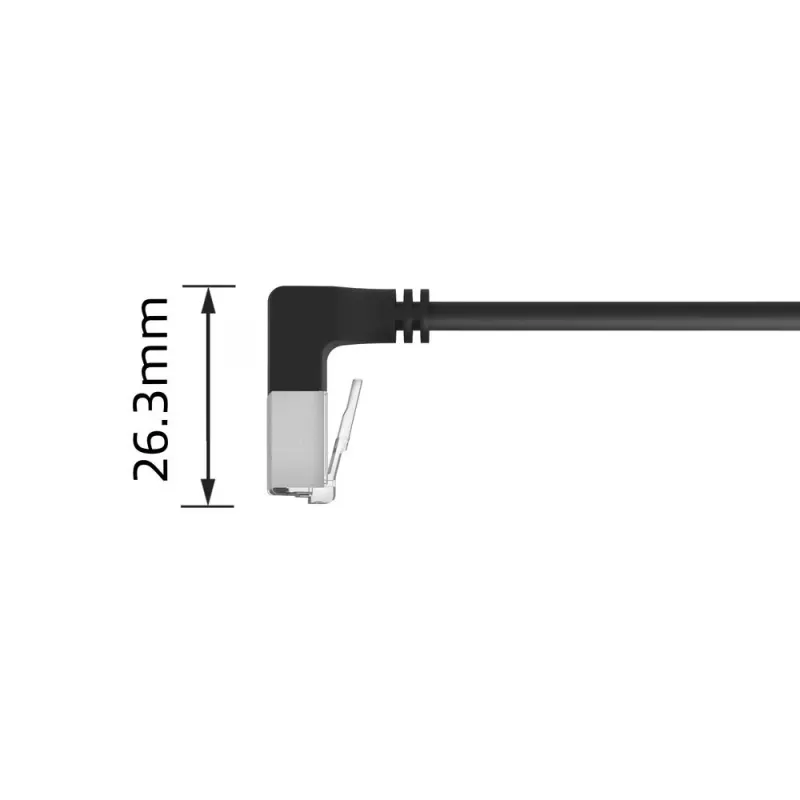 ACT DA5902 võrgukaabel Cat6a U/FTP (STP) 2 m, RJ-45 kuni RJ-45, must